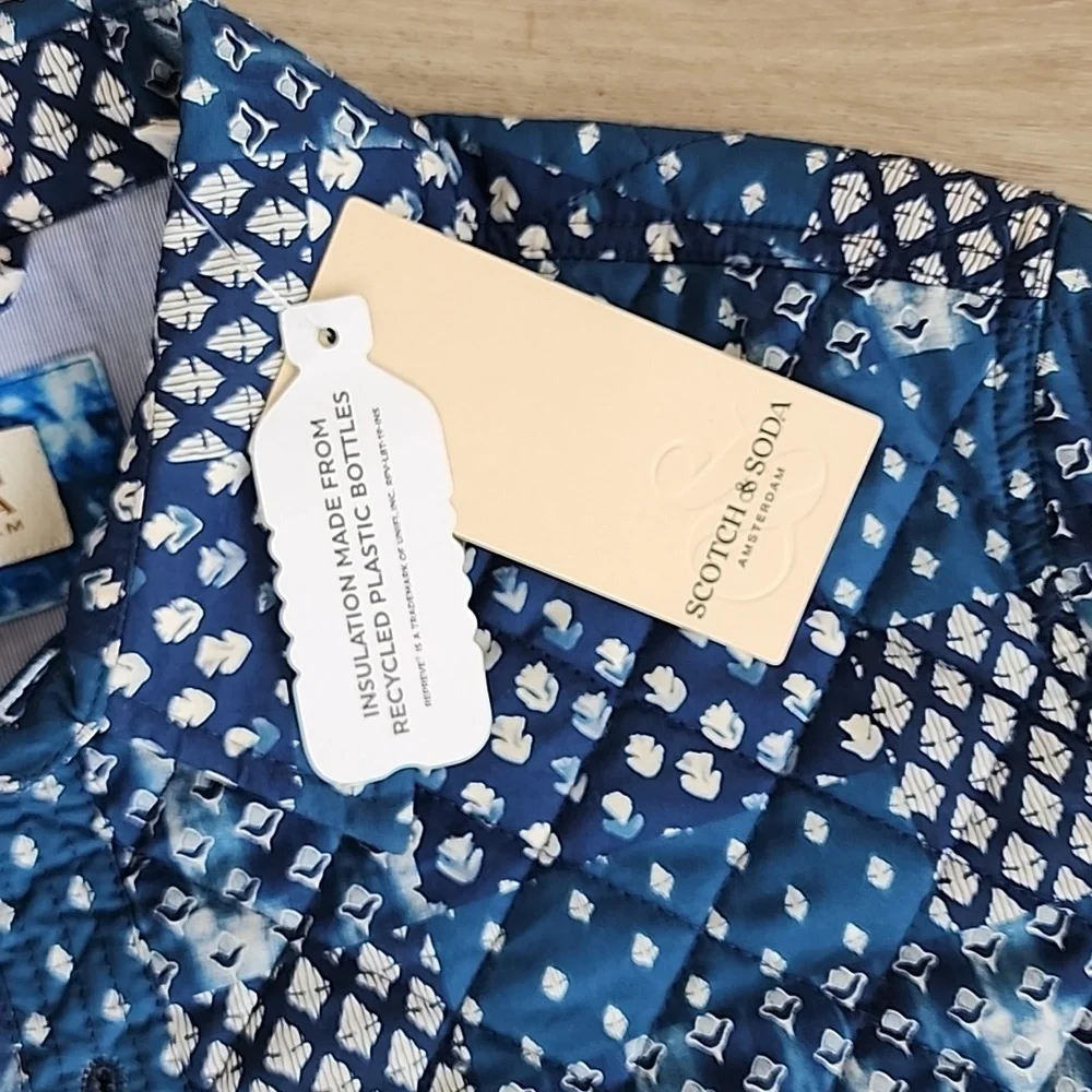 Scotch & Soda Printed QuiltedOvershirt in Blue for Men size small - Picture 6 of 11